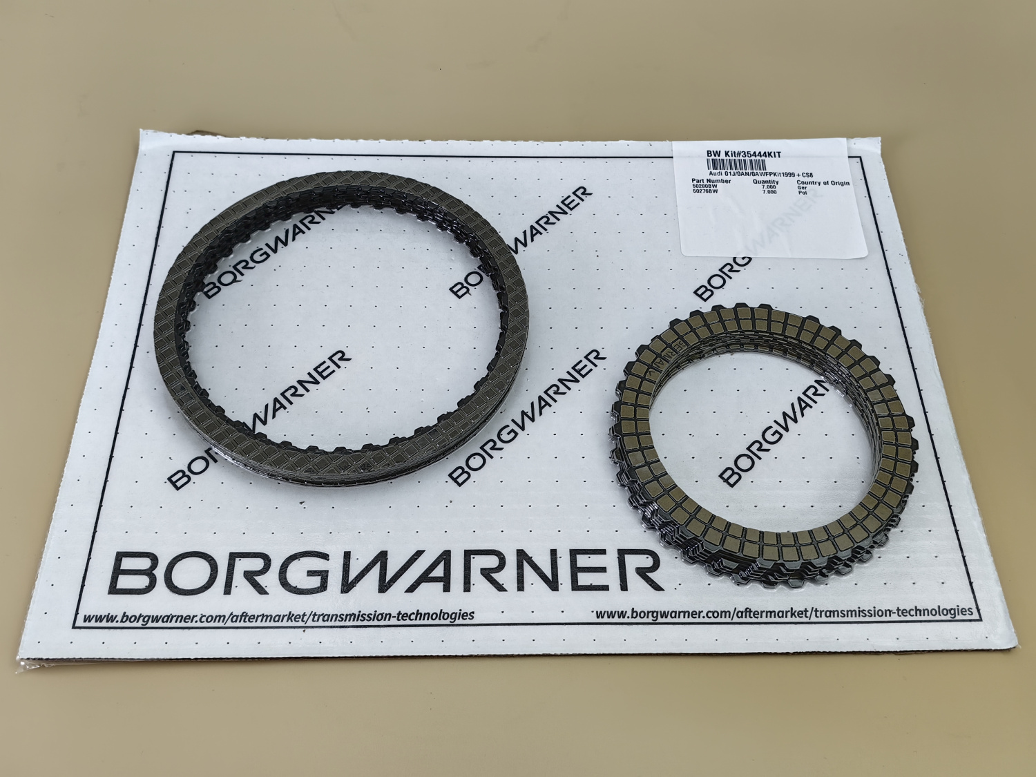 КОМПЛЕКТ ФРИКЦИОННЫХ ДИСКОВ 35444KIT BORG WARNER 3